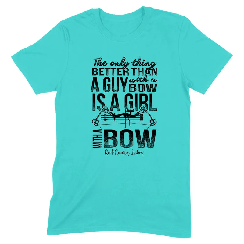 A Girl With A Bow Black Print Front Apparel