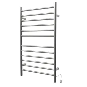 Amba RWHL-SB Radiant Large Hardwired   Plug-in Combo Straight 12 Bar Towel Warmer in Brushed