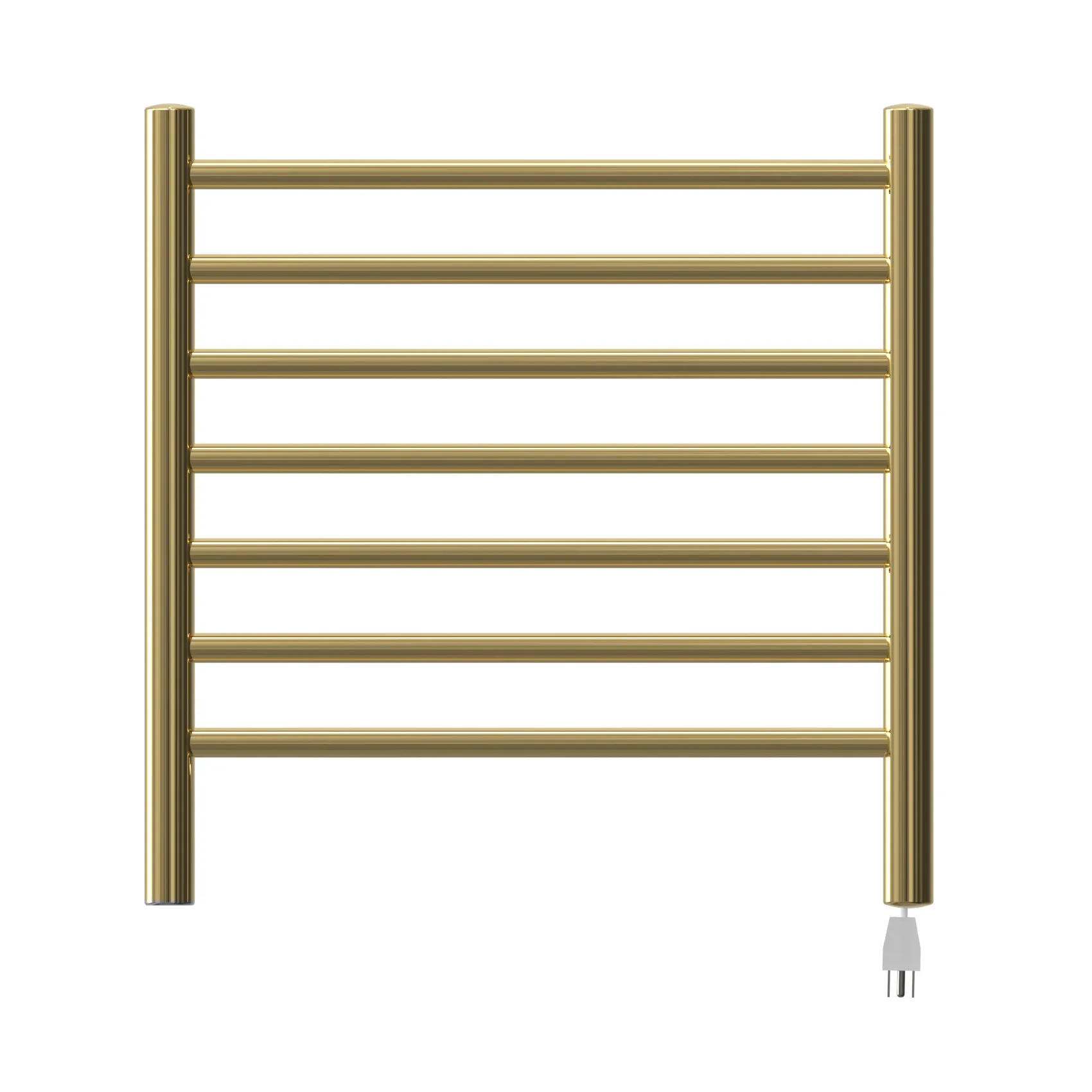 Amba RWHS-SPG Radiant Small Hardwired   Plug-in Combo 7 Bar Towel Warmer in Polished Gold