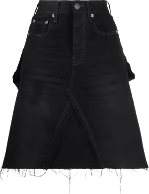 Balenciaga Denim Skirt 'Matte Black', black