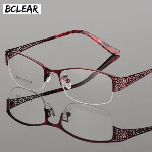 Bclear Women's Eyeglasses Metal Ultra-Light Elegant