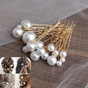 Bridal Hair Pins Elegant Pearl Accessories for Womens Hairstyles