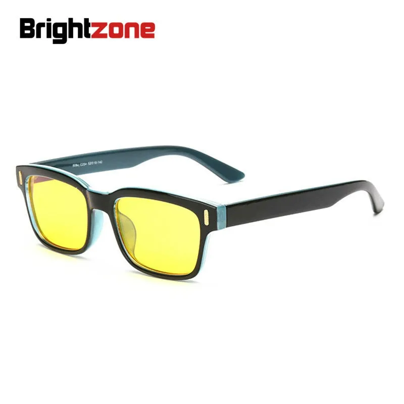 Brightzone Unisex Full Rim Rectangle Tr 90 Gaming Eyeglasses 22k