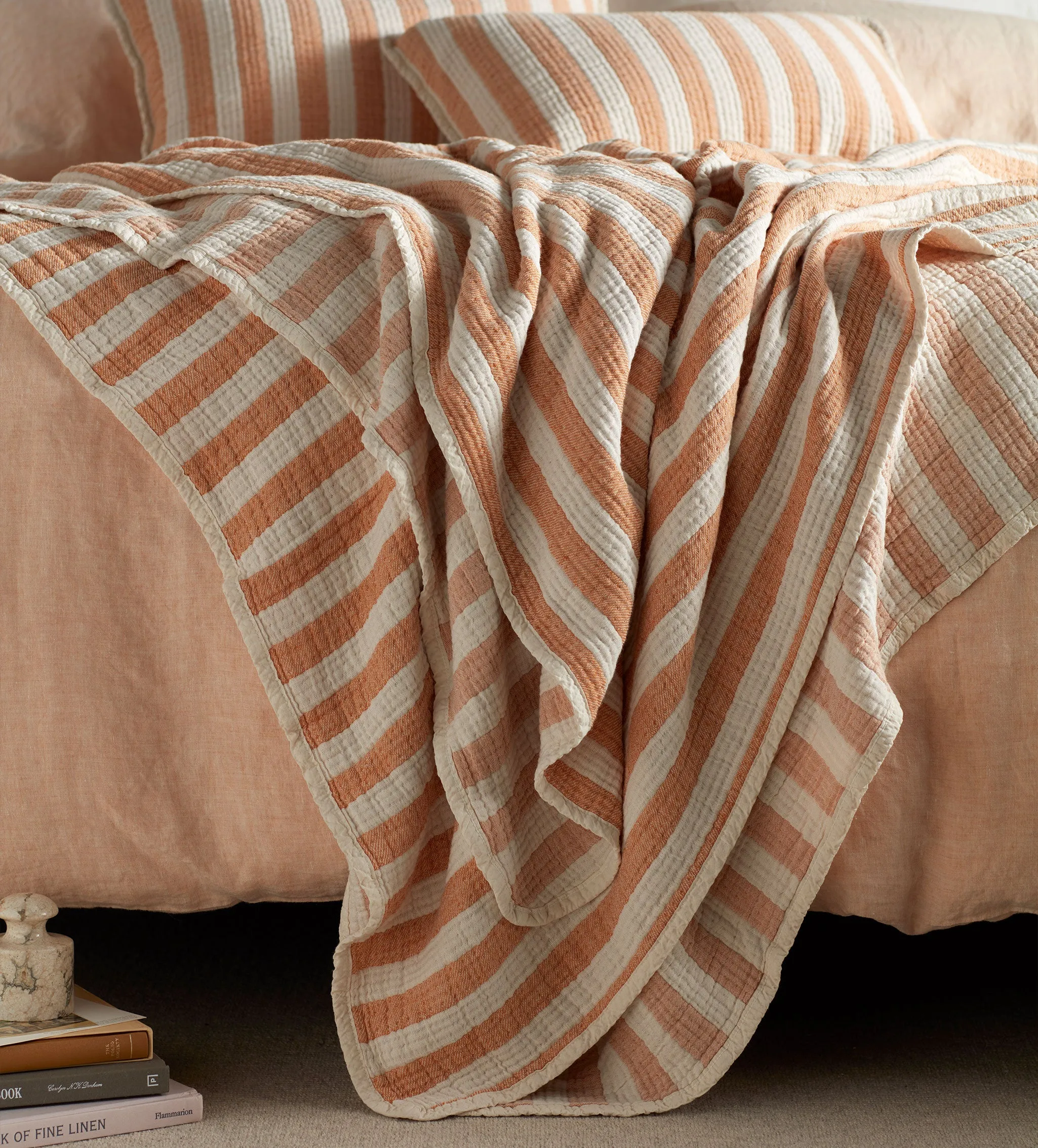 Butterscotch Reggie Stripe 100% Cotton Throw