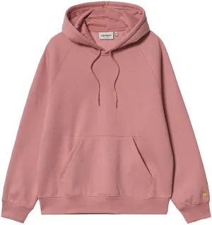 Carhartt WIP Womens Hooded Chase Sweatshirt Rothko Pink Gold