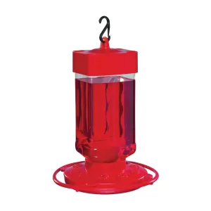 Daisy First Nature 993055-546 Bird Feeder, 32 oz, Plastic, Bright Red