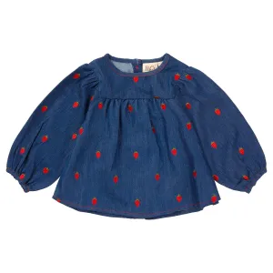 Flöss Berry Denim Colette Blouse