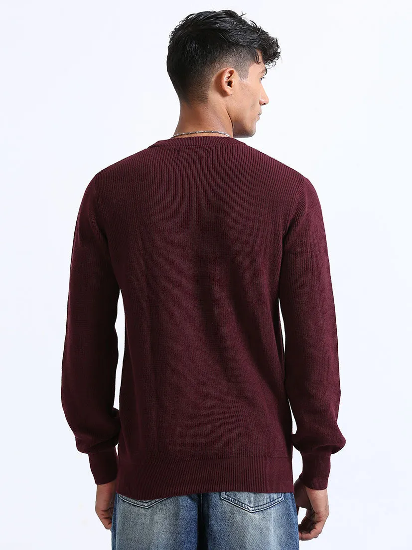 Men's Burgundy Sweater