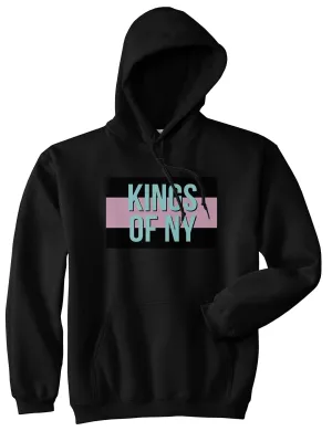 Pink And Blue Flag Logo Mens Pullover Hoodie