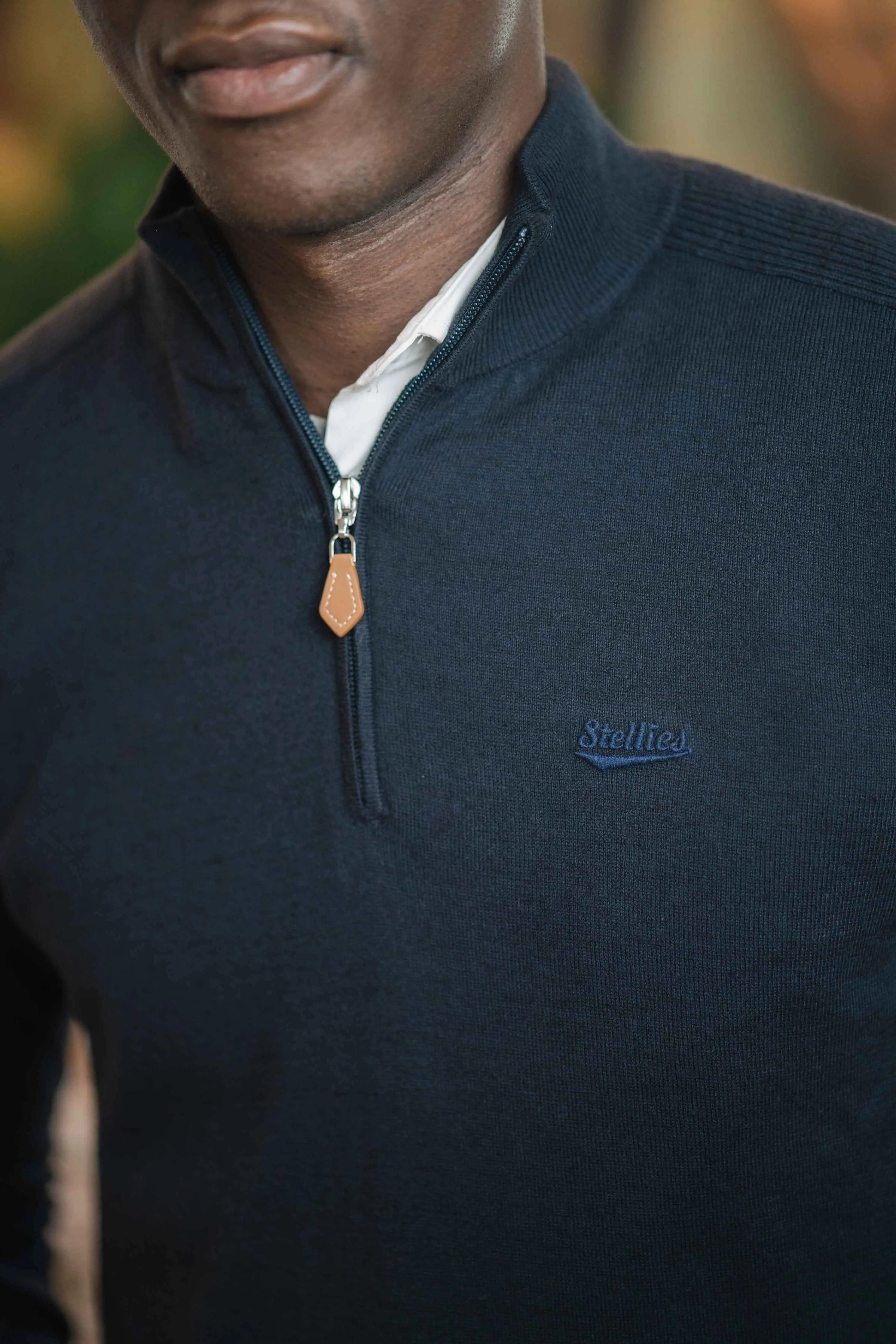 Quarter-Zip Knit in Navy