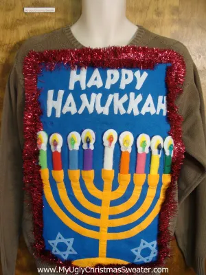 Ridiculous Crafty Happy Hanukkah Sweater