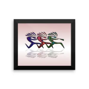 RUNNING  KOKOPELLI Framed poster