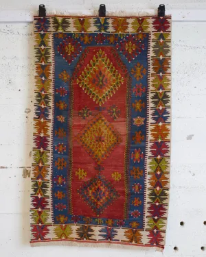 Semi-Antique Kayseri Develi Kilim Rug