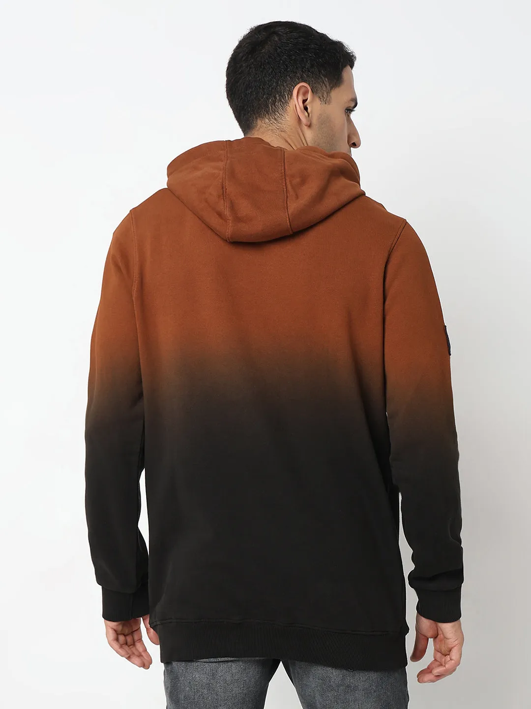 Spykar Hooded Full Sleeves Red Sweatshirt For Men