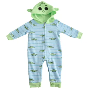 Star Wars Grogu Infant Hooded Fleece Coveralls with Ears