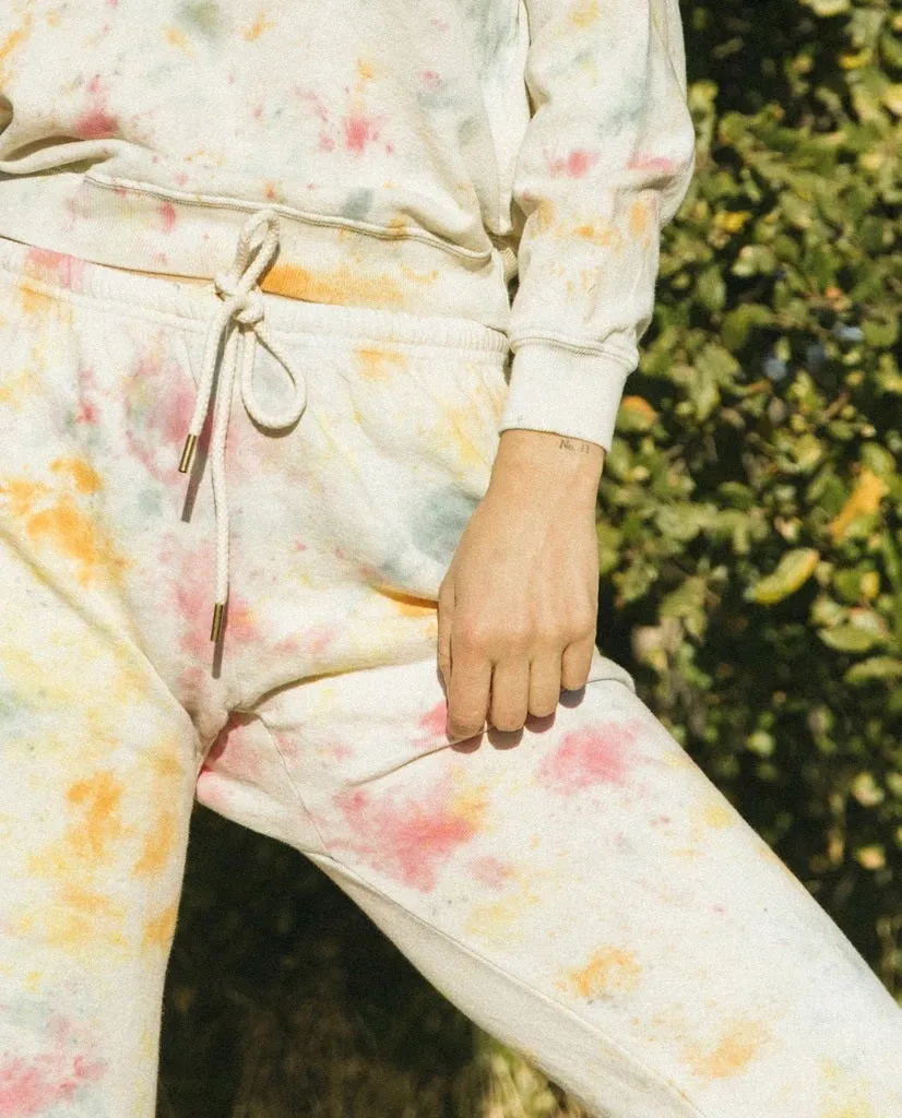 The Great - The Stadium Sweatpant in Confetti Tie Dye