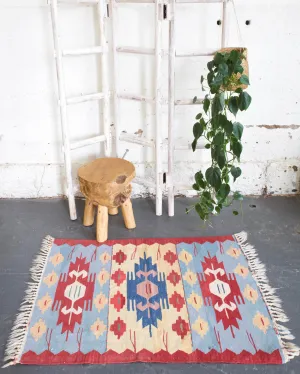 Vintage Mini Turkish Kilim Rug 2'10"x4'2"