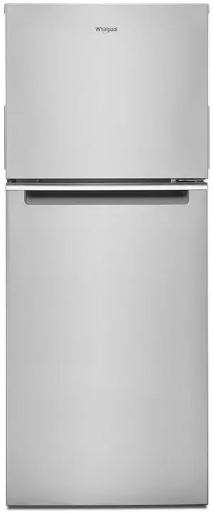 Whirlpool WRT112CZJZ 24 Inch Counter-Depth Top Freezer Refrigerator with 11.6 Cu Ft. Capacity, Frameless Glass Shelves, Gallon Door Bin, LED Lighting, EZ Connect Icemaker Compatible: Fingerprint Resistant Stainless Steel