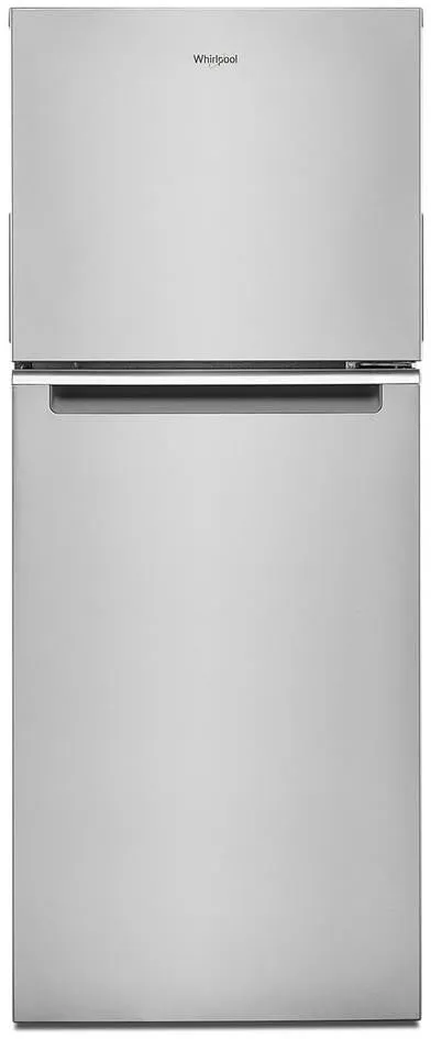 Whirlpool WRT112CZJZ 24 Inch Counter-Depth Top Freezer Refrigerator with 11.6 Cu Ft. Capacity, Frameless Glass Shelves, Gallon Door Bin, LED Lighting, EZ Connect Icemaker Compatible: Fingerprint Resistant Stainless Steel