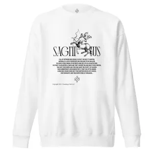 White Sagittarius Unisex Zodiac Sweatshirt